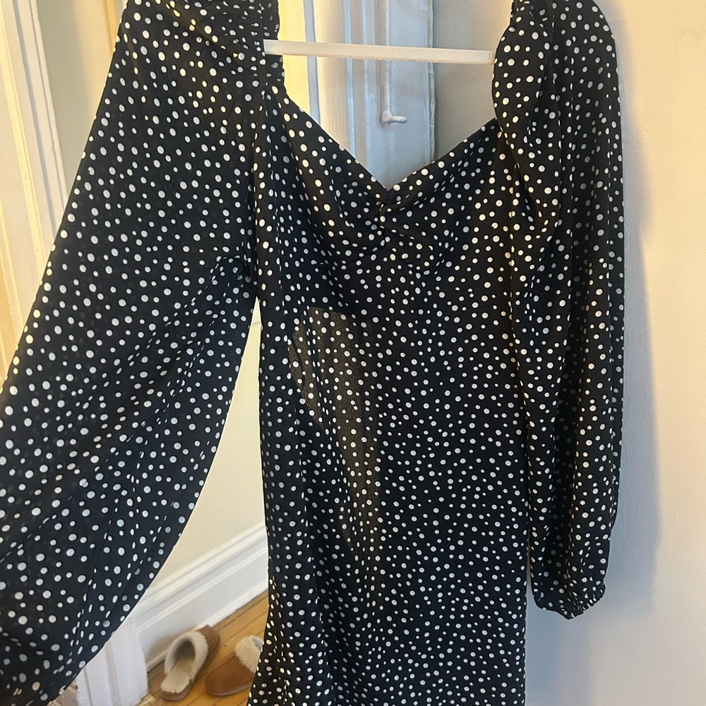 Missguided Black and White Polka Dot Dress